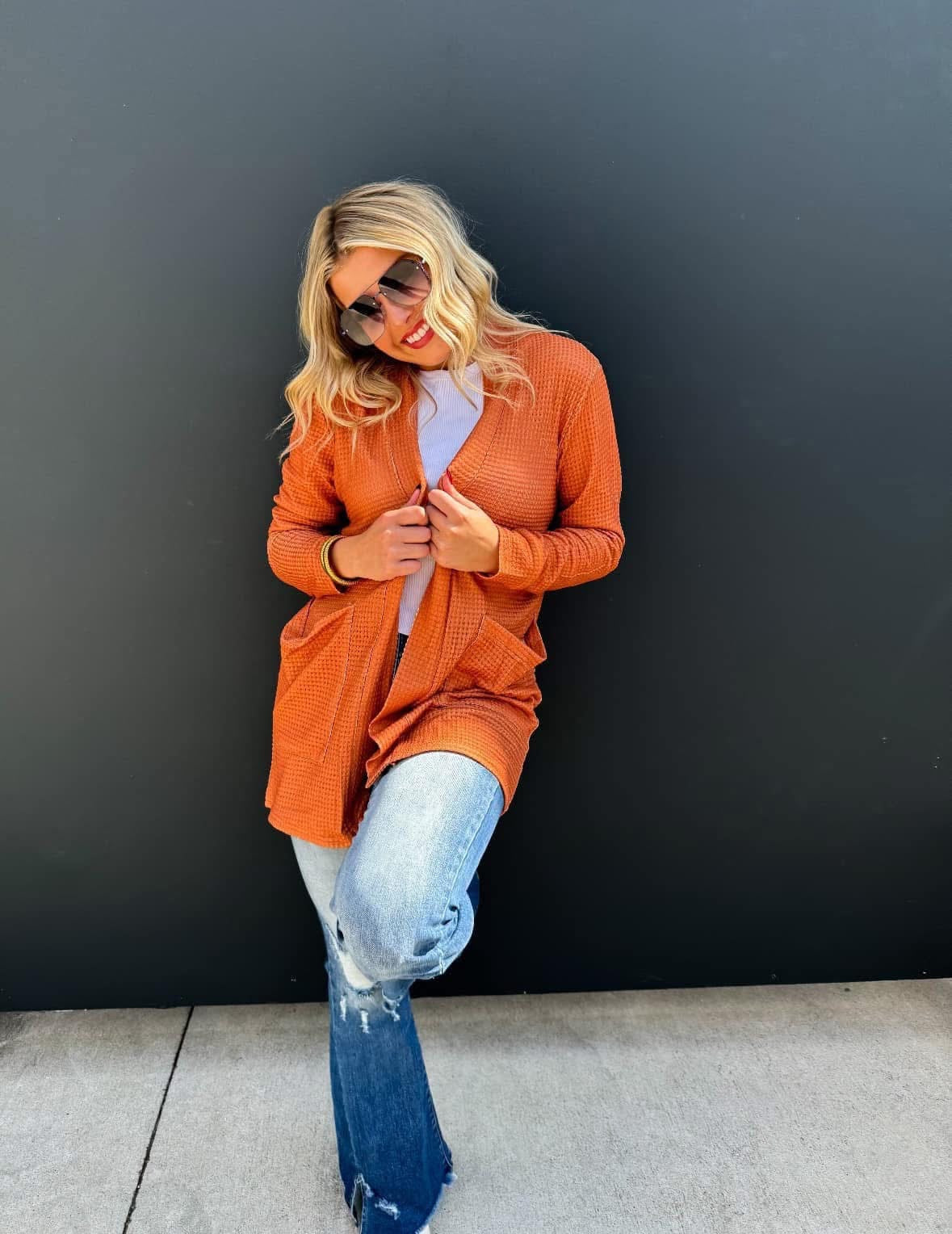 Burnt Orange Lola Cardigan
