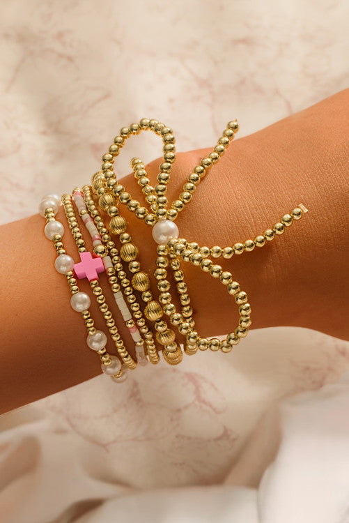 Bow & Cross Bracelet Stack RTS