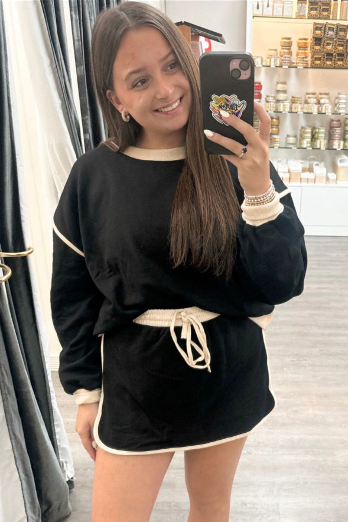 Bell Sleeve Pullover Skort Set