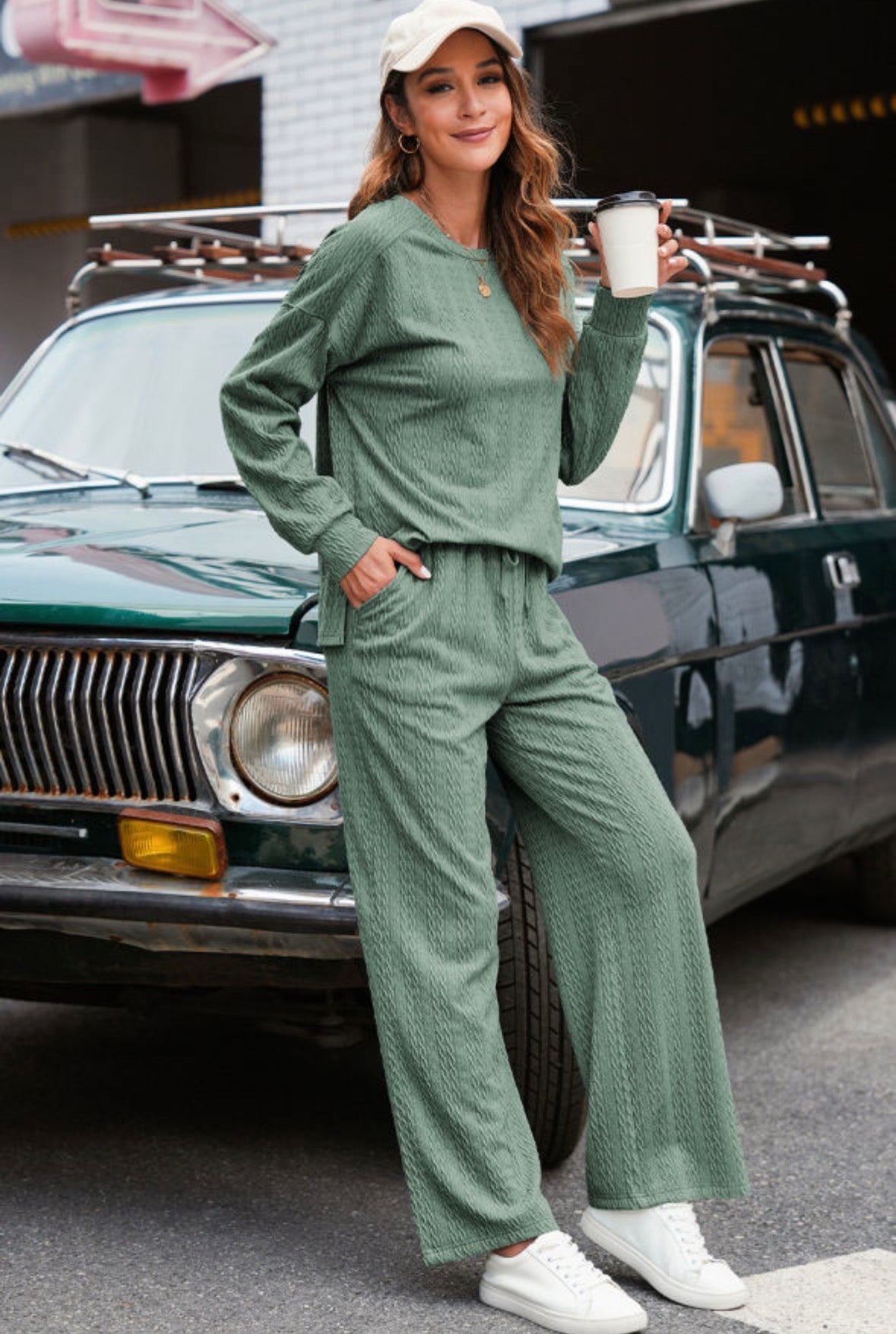 Sea Green Comfy Two Piece Set