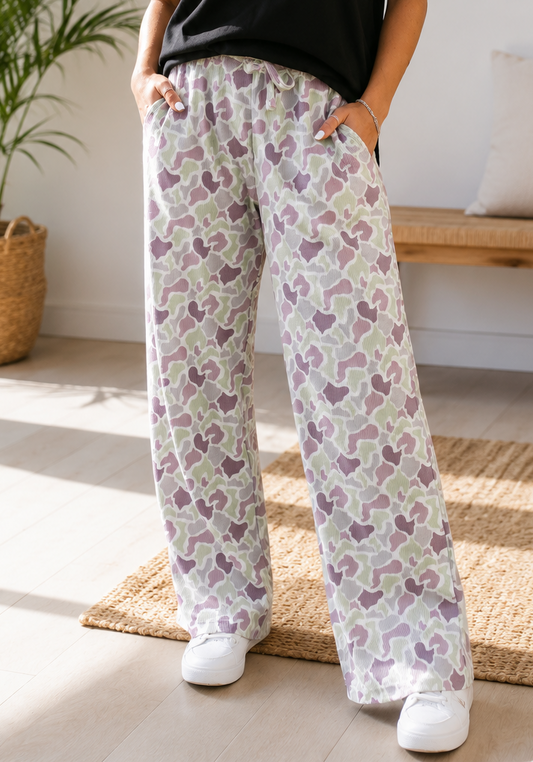 Camo Drawstring Loose Pants