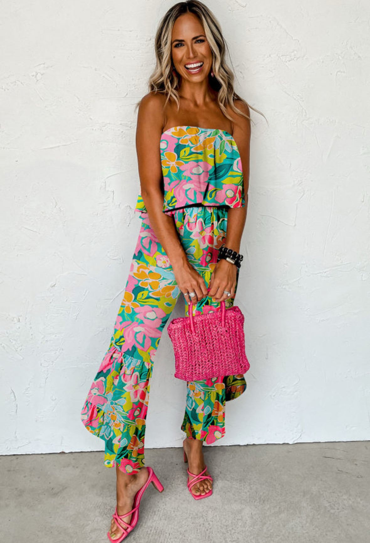 Tropical Strapless Jumper
