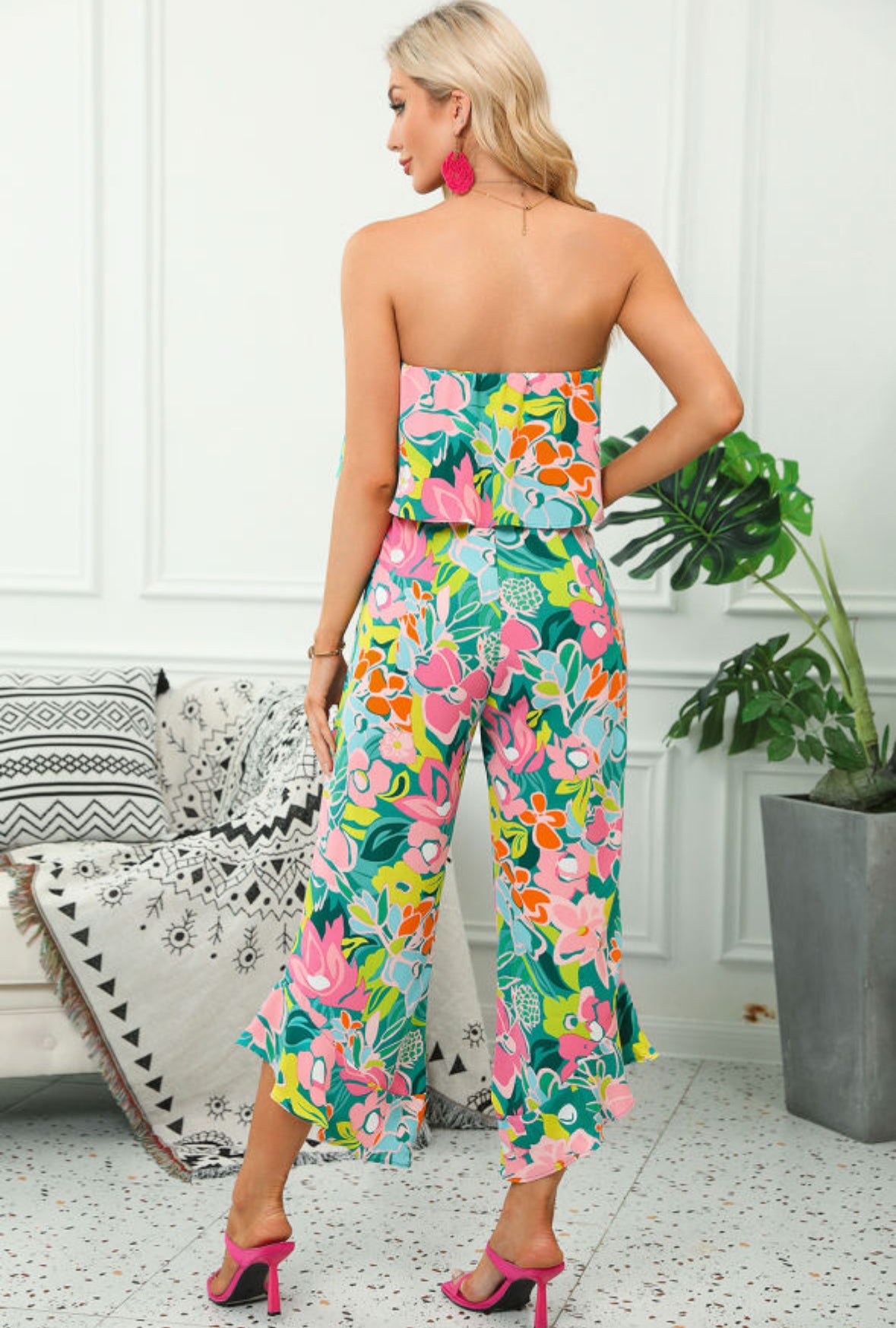 Tropical Strapless Jumper