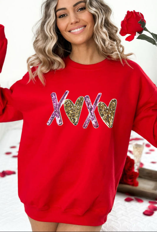 X❤️X❤️ Red Sequin Crewneck Sweatshirt *expected arrival 2/1*