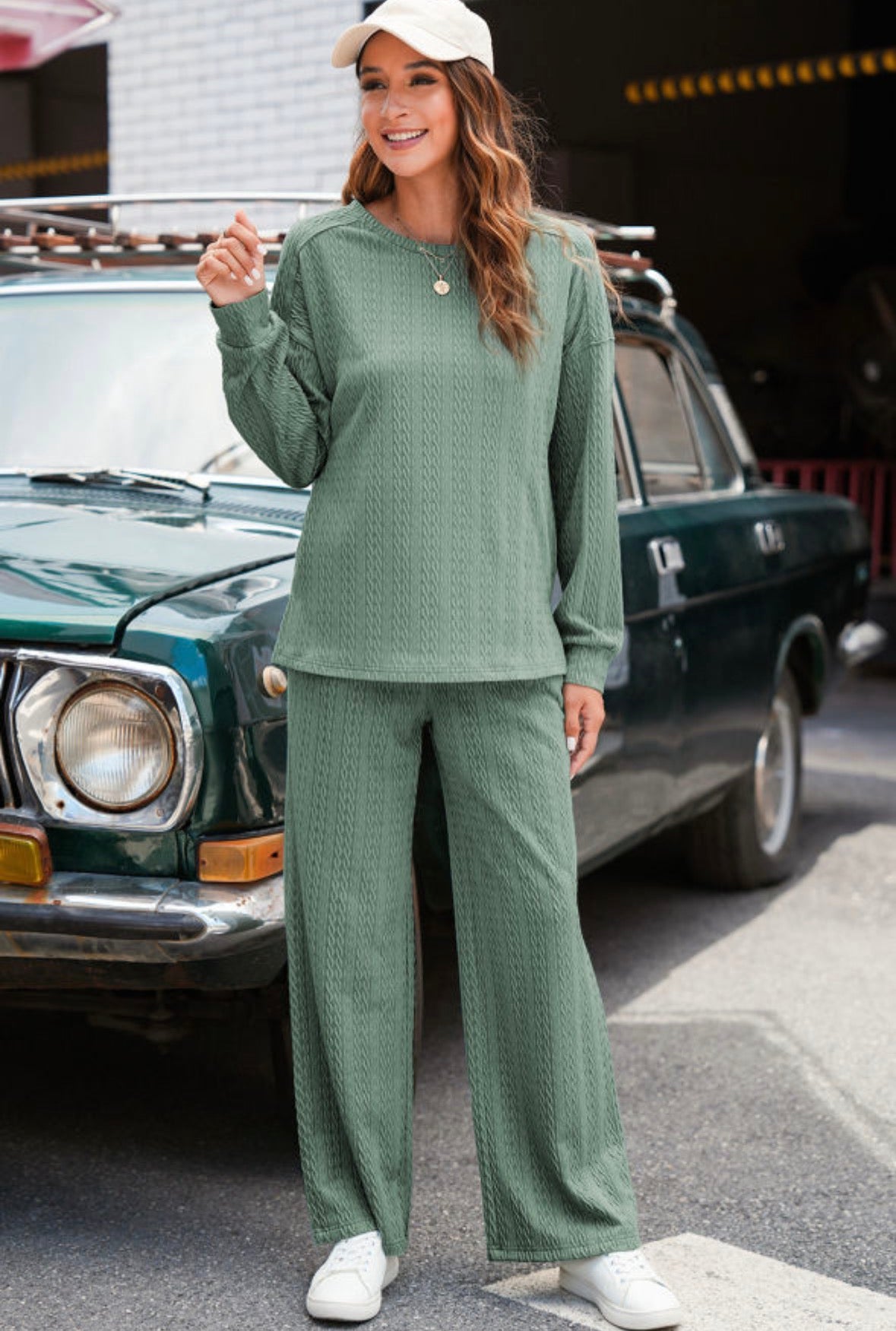 Sea Green Comfy Two Piece Set