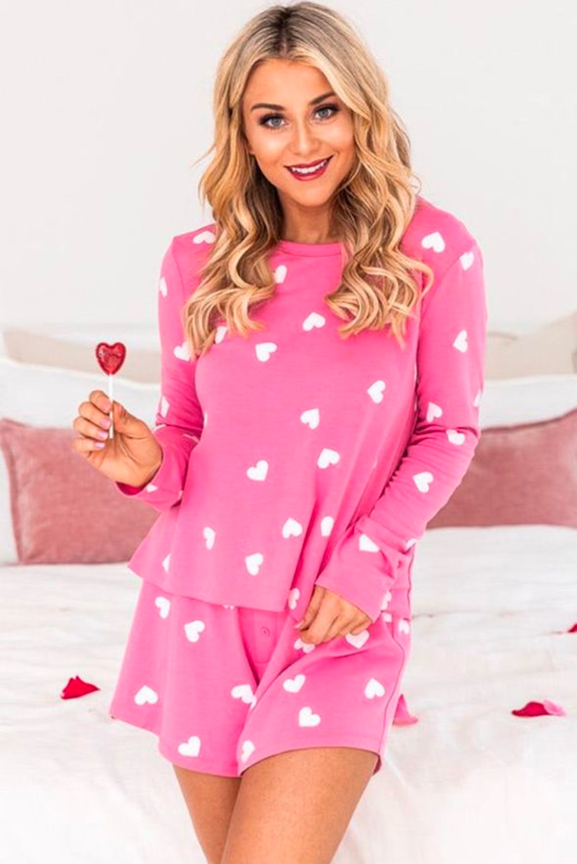 Pink Heart Lounge Set