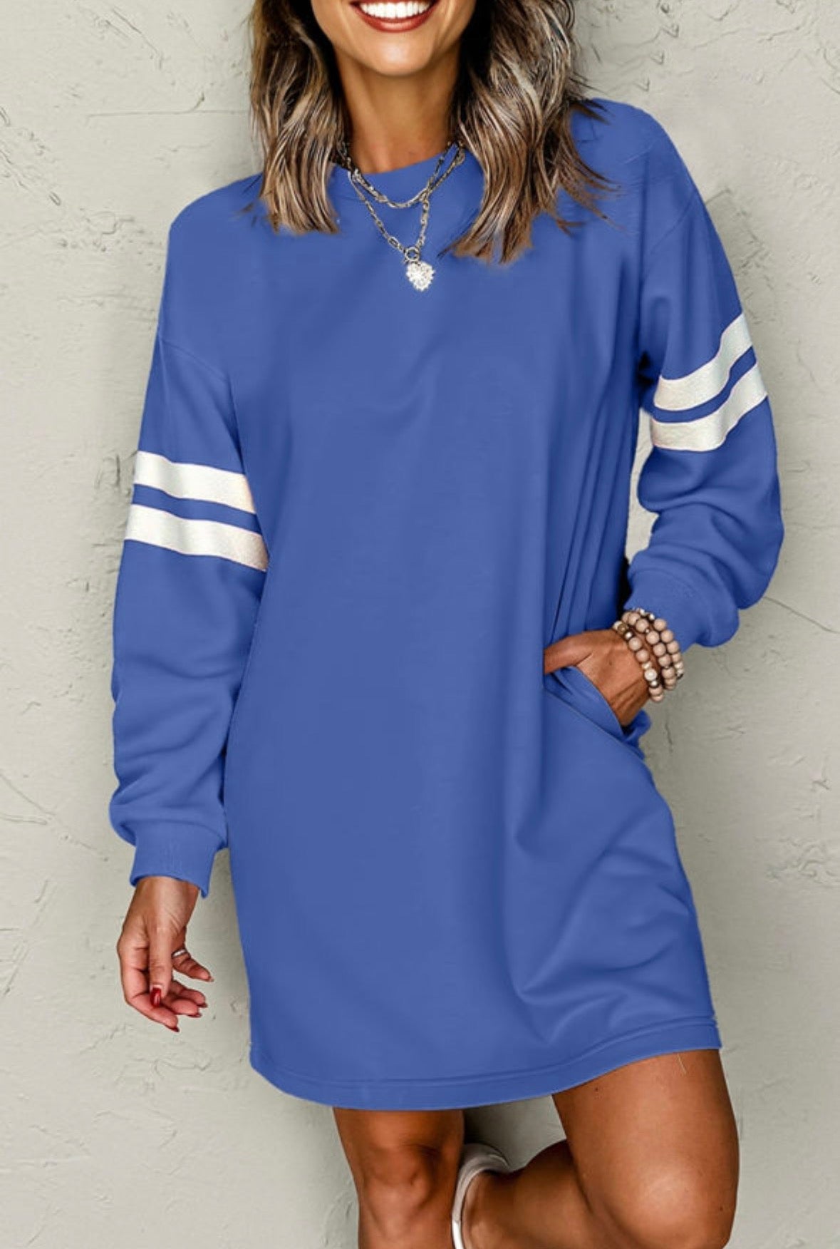 Varsity Striped Shift Dress (multiple colors)