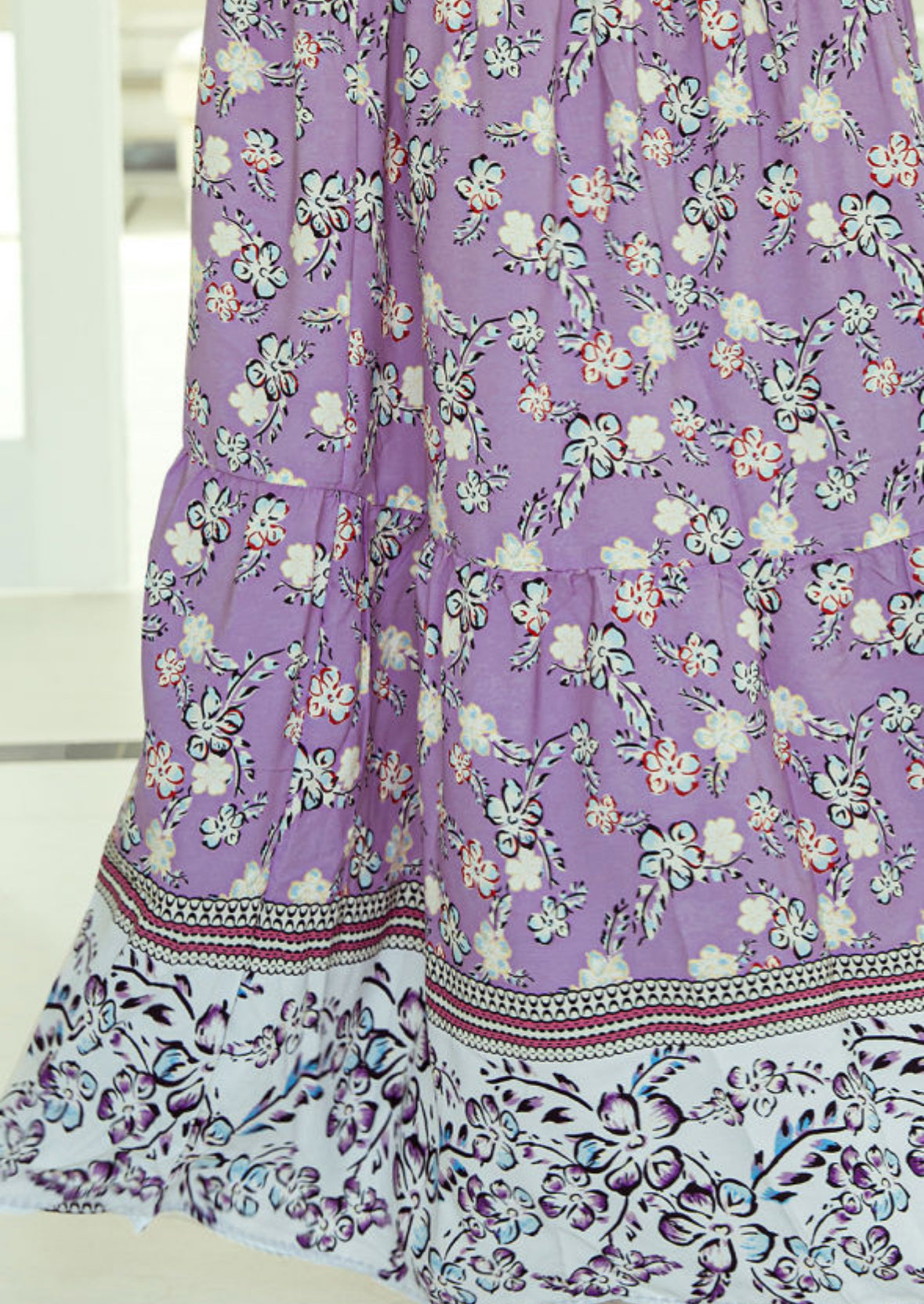 Sabrina - Boho Floral High-Waisted Skirt