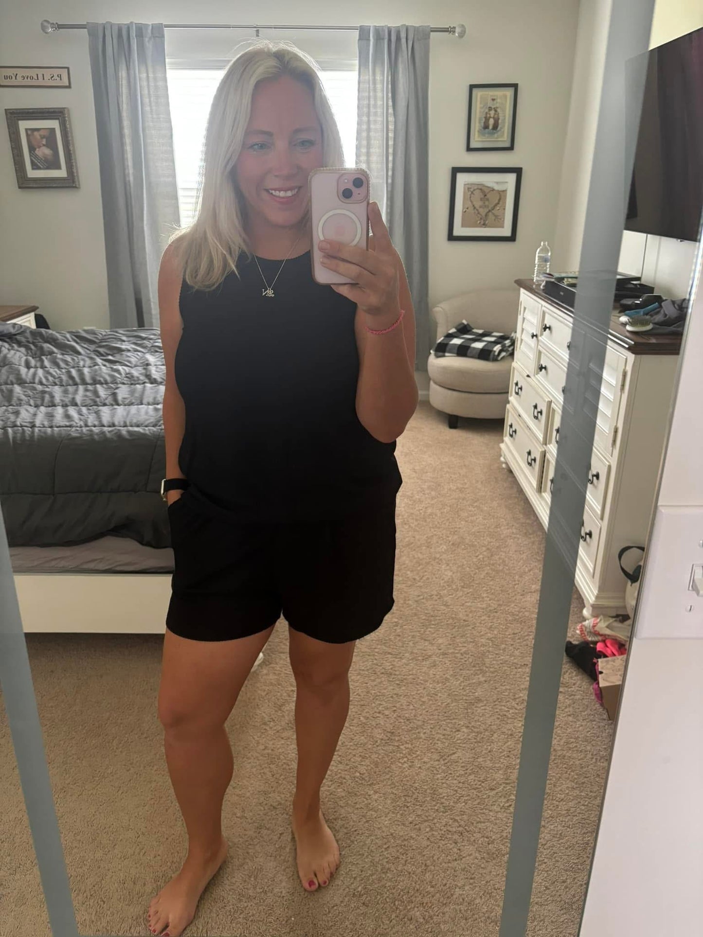 Paulina - Black Corded 2-Piece Set