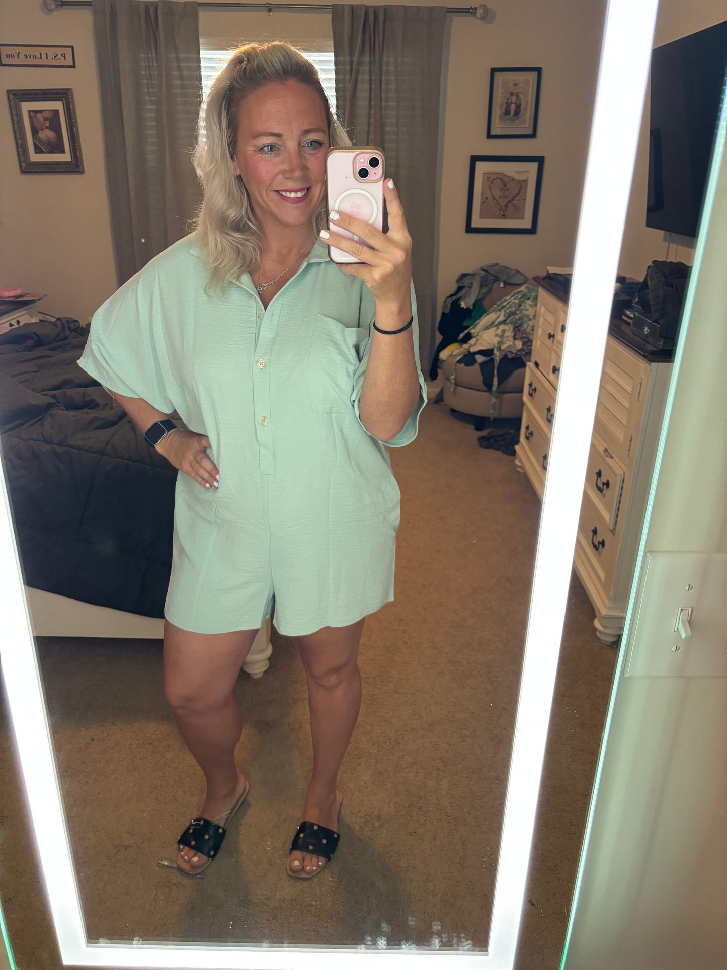 Jasmine Romper (mint)