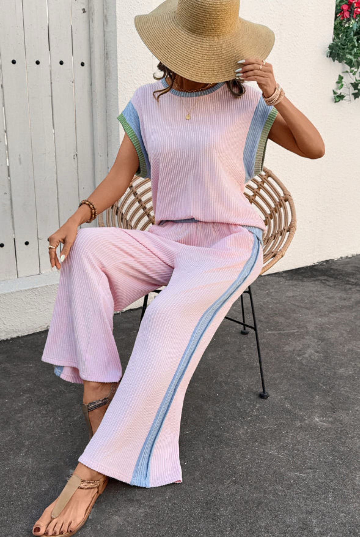 Soft Pink Colorblock Set