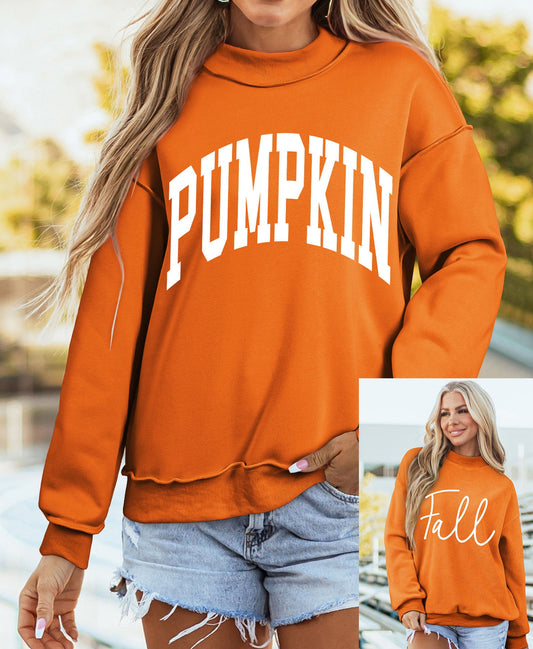 Pumpkin/Fall Reversible Sweatshirt RTS