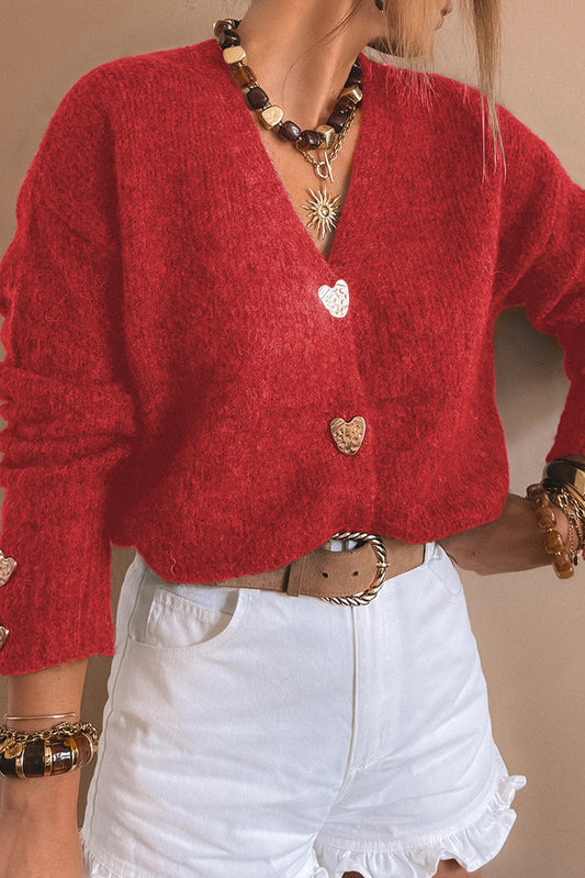 Chicory Heart Button Sweater *Multiple Colors* RTS